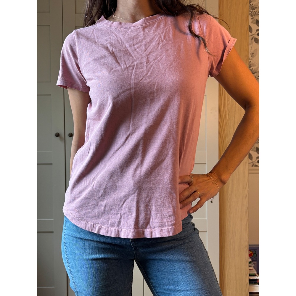 Madewell Northside Vintage Tee Pink Short Sleeve Crew Neck T-Shirt Small